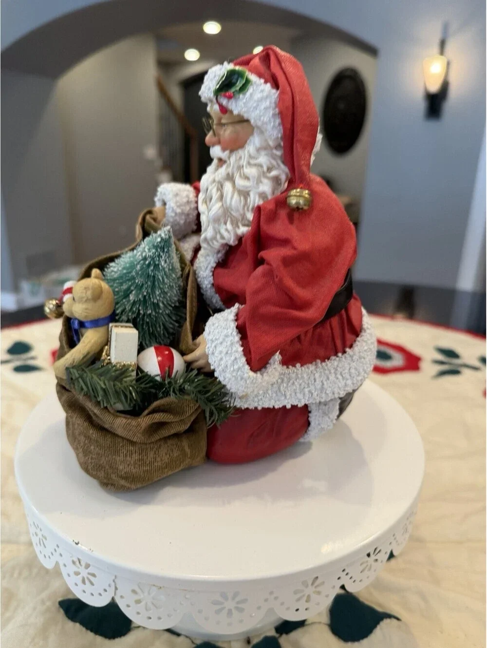 Vtg 1998 Possible Dreams Clothique Santa W/Toy Bag With Tag